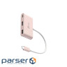 Багатопортовий мультиадаптер J5create JCA379ER-N, USB Type-C 3-в-1 рожевий