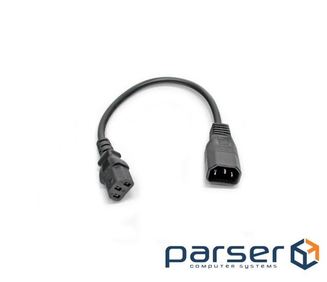 Кабель живлення С13-C14, 0.3 м, 0.75 мм 2, Kingda (PC6063-0.3m) (PC6063-30см)