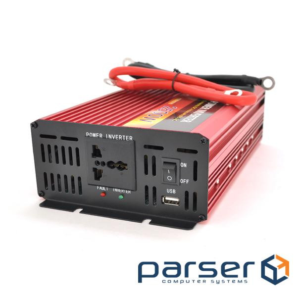 Інвертор напруги UKC 2500ВА(1250Вт), 12 / 220V approximated, 1 універсальна розетка (YT-2500W-CI12V) (YT-2500W-CI12V)