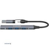 CANYON hub DS-02 4in1 USB-A/C Grey (CNS-TDS02G)