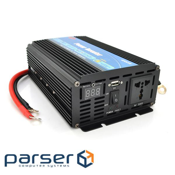 Інвертор напруги Wm-4000(2400Вт), 12 / 220 з апроксимованою синусоїдою, 1 універсальн (Wm-4000 / 12) (Wm-4000 / 12)