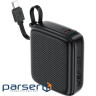УМБ Acefast 10000mAh 20W PD,QC3.0 USB-C In/Out with build Type-C cable, M15 Black (6974316283973)