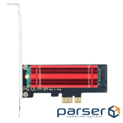 Плата-адаптер Fenvi SSD-X1 з радіатором, PCI-E X1, 1 x SSD M.2 (PCI (PCI-EX1- M.2 M-KEY.  heat sink)