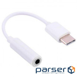 Переходник Lapara USB Type-C Male - Audio AUX mini jack 3,5 mm Female (LA-Type-C-Audio-3.5mm white)