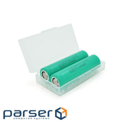 Акумулятор 18650 Li-Ion LG LGDBHB21865, 1300mAh, 30A, 4.2/3.7/2.5V, GREEN, PVC BOX, 2 шт. в упак 
