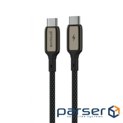 Кабель Proove Dense Metal Type-C to Type-C 60w (1m) black (CCDM60002201)