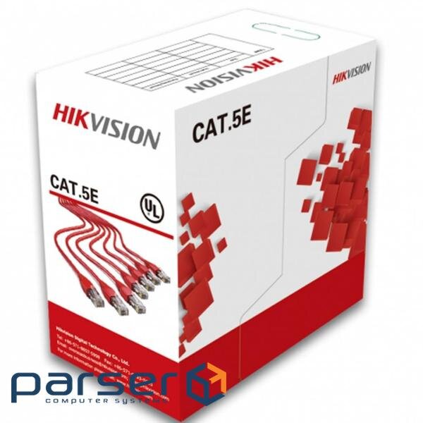 Кабель мережевий HikVision UTP 305м cat.5e, CU, 4*2*0,5мм (DS-1LN5E-S)