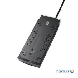 APC Surge Protector P12U2 Performance SurgeArrest 120V 12 Outlet with 2x2.4A USB Charger Retail