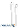 Дата кабель USB-C to USB-C 2.0m 5A 100W zinc alloy braided white ColorWay (CW-CBPDCC099-WT)