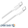 Дата кабель USB-C to USB-C 2.0m 5A 100W zinc alloy braided white ColorWay (CW-CBPDCC099-WT)