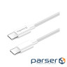 Дата кабель USB-C to USB-C 2.0m 5A 100W zinc alloy braided white ColorWay (CW-CBPDCC099-WT)