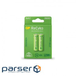 Акумулятор Gp AA R6 ReCyko battery 2600mAh AA (2700Series,2 battery pack) (270АА) HC (4891199186370)