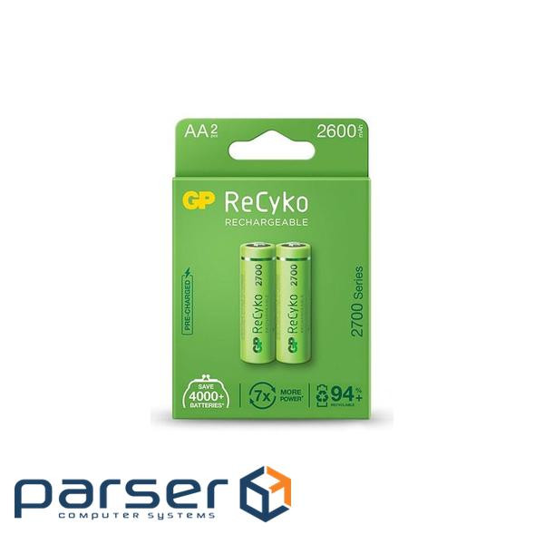 Battery Gp AA R6 ReCyko battery 2600mAh AA (2700Series,2 battery pack) (270АА HC (4891199186370)