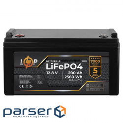 Акумулятор LP LiFePO4 12,8V - 200 Ah (2560Wh) (BMS 150A/75А) пластик для ДБЖ (29500)