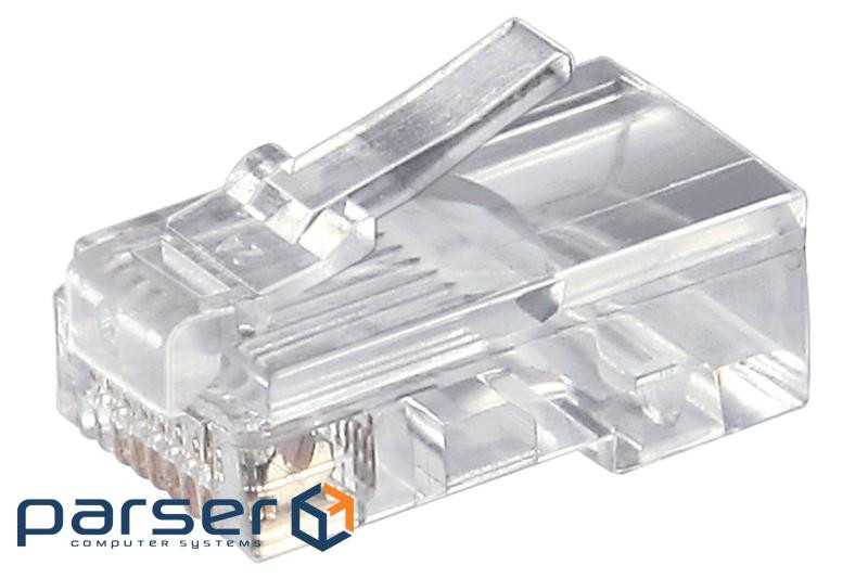 Роз"єм RJ45 UTP5e-конектор,8P8C обжимний Gold,прозорий (84.00.7206-1) (84.00.7206-1)