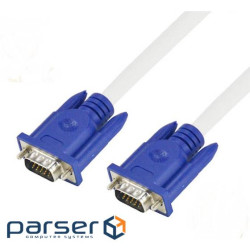 Кабель MERLION VGA 5м White/Blue (YT-VGA(M) (M)3+4WH-5M) (YT-VGA(M)/(M)3+4WH-5m)