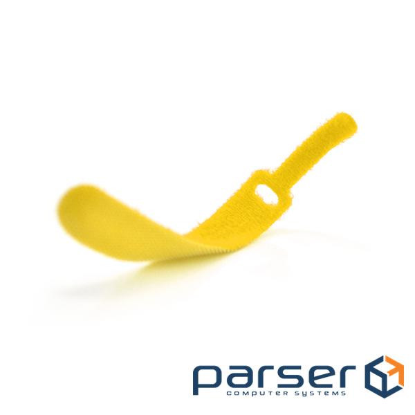 Стяжки на липучці 12*230мм, жовті, ціна за штуку (11207) (11207)