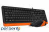 Комплект клавіатура + миша A4TECH Fstyler F1010 Orange (F1010 (Orange))