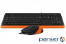 Комплект клавіатура + миша A4TECH Fstyler F1010 Orange (F1010 (Orange))