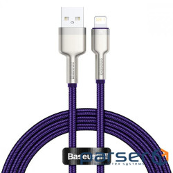 Кабель Baseus Cafule Metal Lightning 2.4A (2m) purple (CALJK-B05)