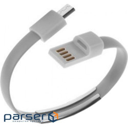 Cable Data Charging Line Micro-USB 0.2m Gray (S0606)