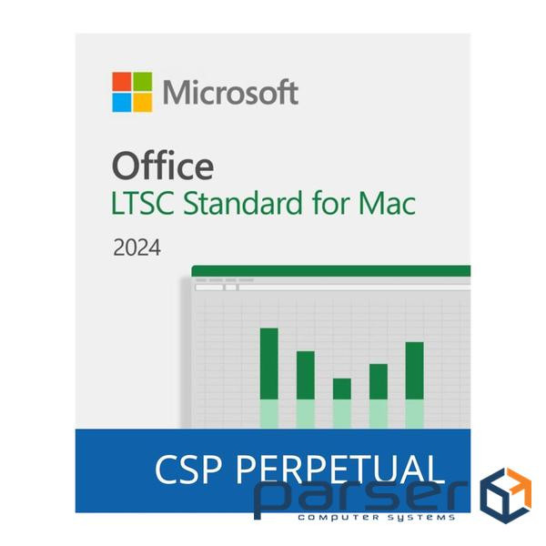 Офісний додаток Microsoft Office LTSC Standard for Mac 2024 Commercial Software, (DG7GMGF0PN5C_0001)