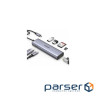 Док-станція USB 3.0 Type-C -> 2xUSB-A 3.0/ 1xUSB-C 3.0/ DP4K60Hz/RJ45/ PD 100W CM512 сіра UG (75643)