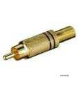 Штекер FreeEnd-RCA/M Metal Gold D=5.4mm Black,чорний (75.01.1281-100)