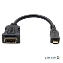 Micro HDMI to HDMI Adapter for Ultrabook/Laptop/Desktop PC - (Type D M/F), 6-in. (P142-06N-MICRO)