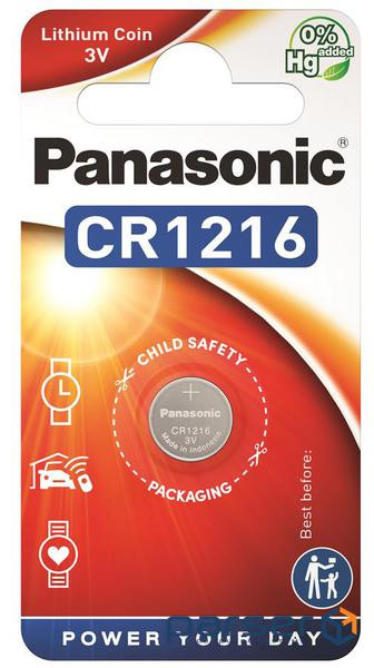 Батарейка Panasonic CR 1216 * 1 LITHIUM (CR-1216EL/1B)