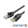 Патч-корд 3м, UTP cat 6 RJ-45 black Vention (IBNBI)