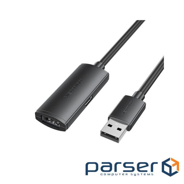 Дата кабель USB 2.0 AM/AF 5.0m Active black Vention (CBKBJ)
