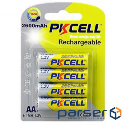 Акумулятор PkCell AA R6 NiMH 2600mAh * 4 (PC/AA2600-4B)