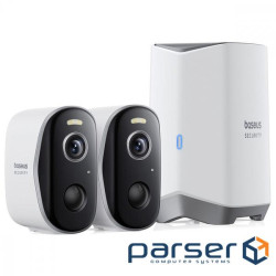 Набір камер Baseus 2K Security N1 Plus Outdoor (2pcs) white (S0TY002132)