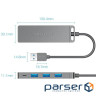 Хаб USB 3.0 -> 4xUSB-A 3.0, 5Gbps, Black Vention (CHLBB-SCB)
