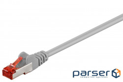 Патч-корд екранований RJ45 SFTP6 7.5m,patch AWG28 LSOH D=6.0mm Cu Gold,сірий (75.05.0890-10) (75.05.0890-10)