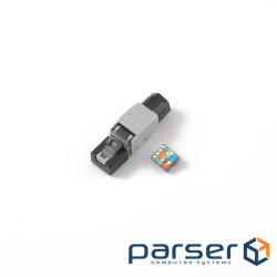 Конектор RJ-45 швидкого монтажу 8P8C UTP Cat-5 (розбірний, безінструментальний) сірий, цін (TY42364)