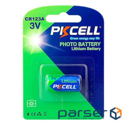 Батарейка літієва PKCELL 3V CR123A 1500mAh Lithium Manganese Battery ціна за блист , Q8