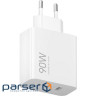 Зарядний пристрій XIAOMI 90W HyperCharge Power Adapter White (BHR087MEU)