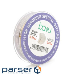 Дріт (струна) BAKKU 0,06mm для розділення комплектів дисплей+тачскрин, 200м (BK0.06*200m)