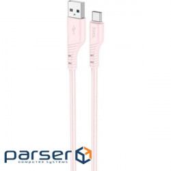 Cable HOCO X97 Crystal Color USB-A to Type-C 1m Light Pink (6931474799906)