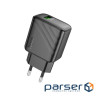 Зарядний пристрій HOCO CS21A USB 18W QC3.0 black (6942007609883)