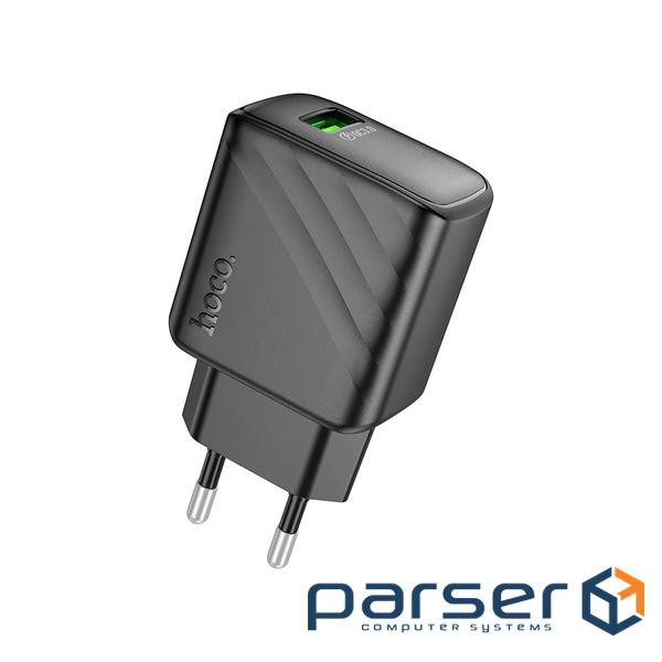 Зарядний пристрій HOCO CS21A USB 18W QC3.0 black (6942007609883)