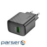 Зарядний пристрій HOCO CS21A USB 18W QC3.0 black (6942007609883)