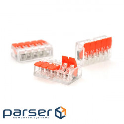 Push-in terminal block 5-wire analog WAGO K221-415 for junction boxes, 5-pin, p 