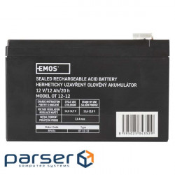 Акумуляторна батарея Emos B9656 (12V 12AH FAST.6.3 MM)