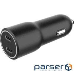 Зарядний пристрій Gembird 2xUSB-C (PD 20W) black (TA-UC-C2PD40-CAR-01)