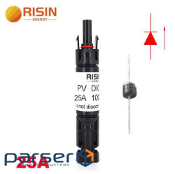 Роз&apos,єм RISIN MC4, з діодом постійного струму, 25А,1000 В (MC4-dd / 1000 / 25) (MC4-dd / 1000 / 25)