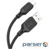 Кабель HOCO X90 Cool Silicone USB-A to Lightning 1м Black (6931474788405)