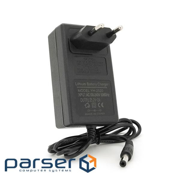 Зарядний пристрій для акумуляторів Li-ion 25,2V2A, штекер 5.5*2.5, інди (YH-2520 індикація)